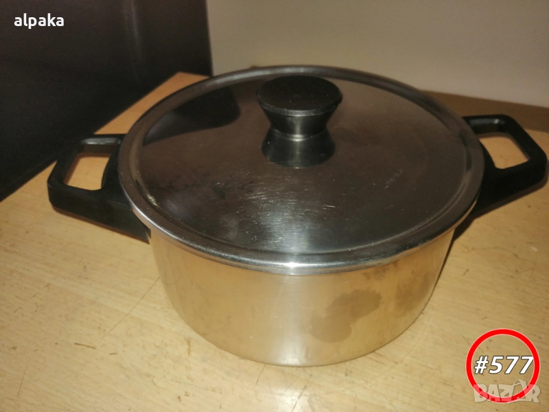 Продавам българска 3 литрова тенджера алпака, двойно дъно, снимка 1