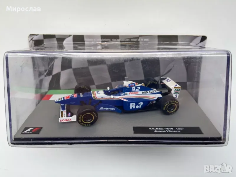1:43 WILLIAMS FW19 1997 JASQUES VILLENEUVE БОЛИД ФОРМУЛА, снимка 1