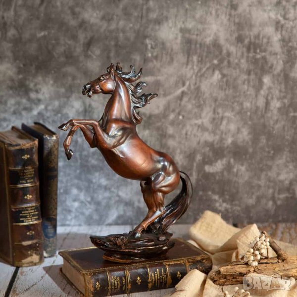 Кон Статуетка Декорация Фигура Жребец 30см, снимка 1