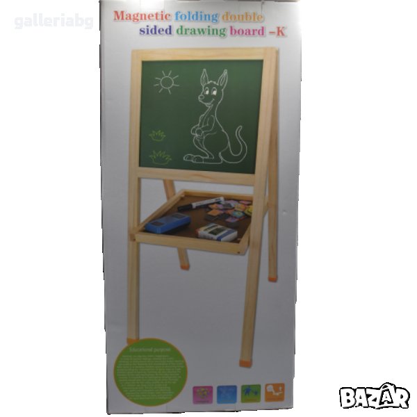 Магнитна дървена дъска за рисуване, снимка 1