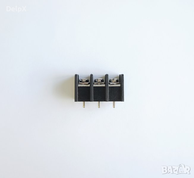 Лустер клема за платка 20A 220V черна 3pin 4mm2, снимка 1