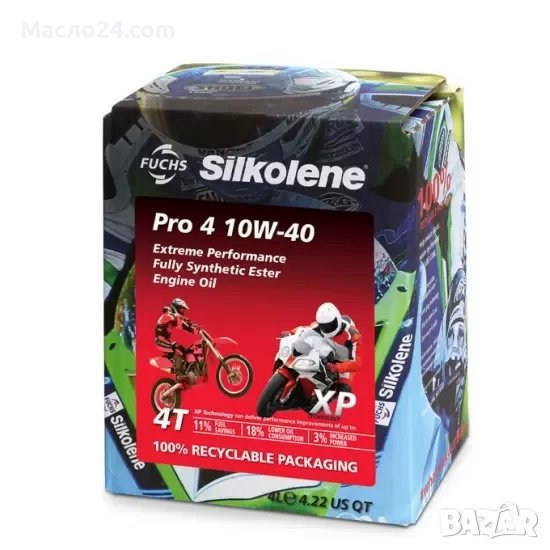 Четиритактово масло Silkolene Pro 4 10w40 4T 4L, снимка 1