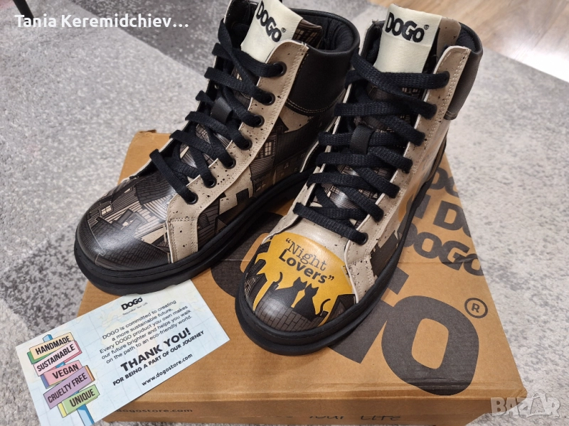 DOGO Night Lovers - Дамски дизайнерски вегански кожени боти, снимка 1