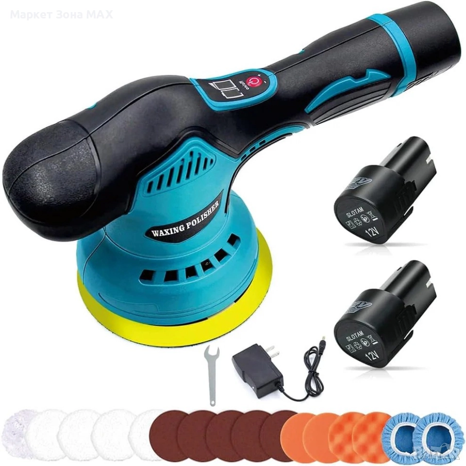 Автоматична полираща машина, eSimplu®, 12V, безжична, 2500-5500 об./мин., 8 скорости, снимка 1