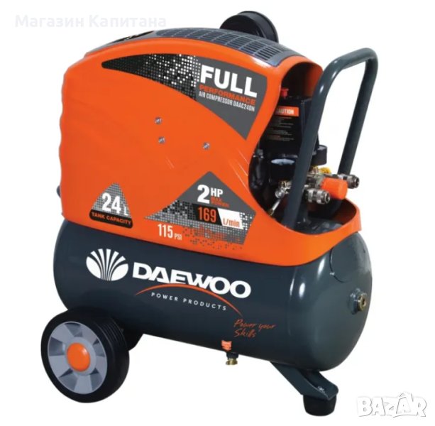 Бутален компресор DAEWOO 24l бутилка 1.5kW, снимка 1