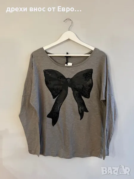 Сива дамска блуза М, снимка 1