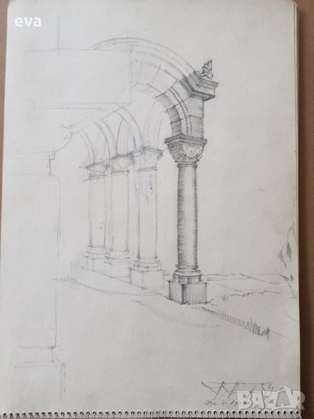 Майсторска рисунка Тома Петров(1908-1972) Синодалната палата 1946година, снимка 1