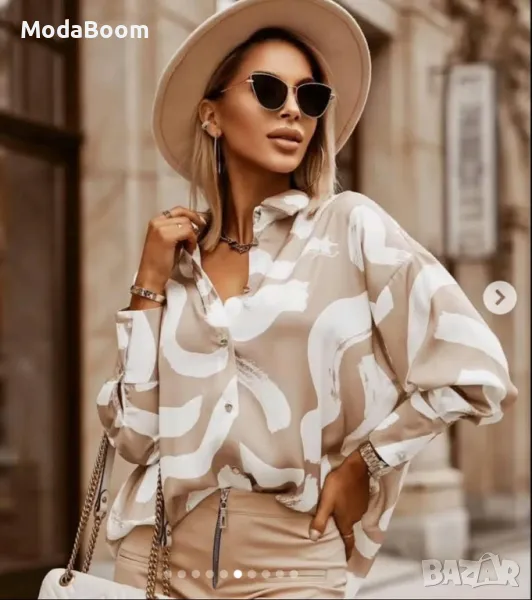 Дамска риза със сатенен ефект, снимка 1