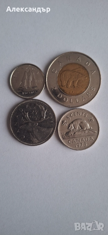 Канада 2 долара, 25, 10, 5 цента. , снимка 1