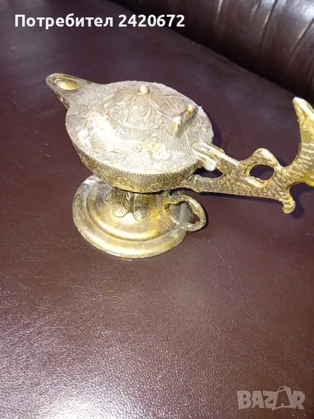 Старинна  масленна  лампа, снимка 1