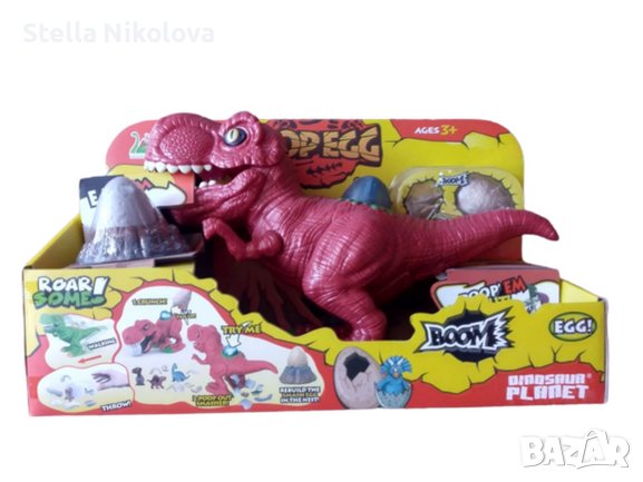 Играчка Динозавър с яйца и звукови ефекги, снимка 1