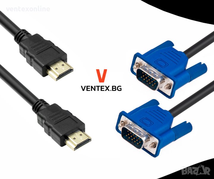 HDMI, VGA кабели 1.5, 3, 5, 10, 15, 20, 30, 40, 50 + метра дължина, снимка 1