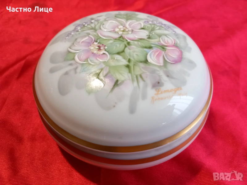 Limoges ,Лимож Порцеланова Рисувана Кутия за Бижута, снимка 1
