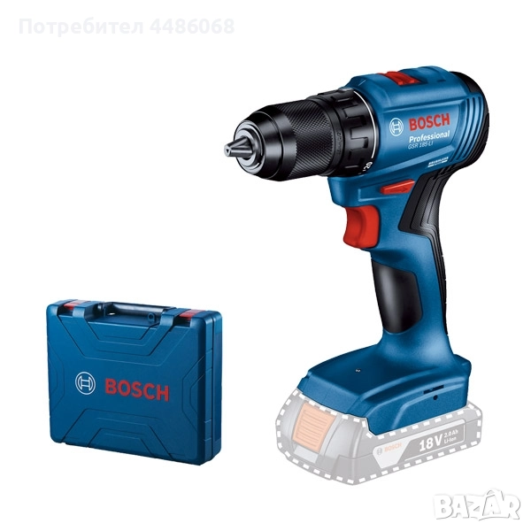 Акумулаторен винтоверт BOSCH GSR 185-LI Solo, снимка 1