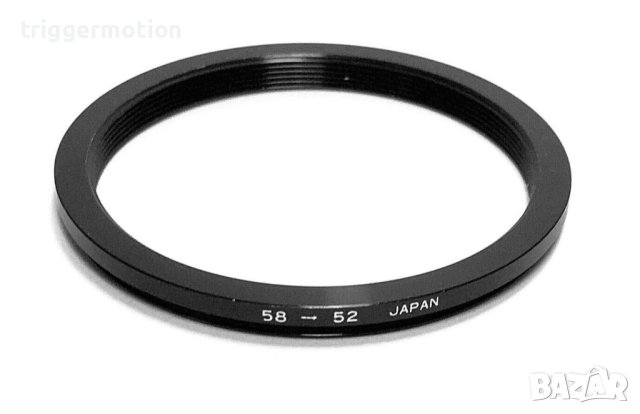 58mm - 52mm Преходник за филтър на резба, Step-Down Lens Filter Adapter Ring, Произведен в Япония