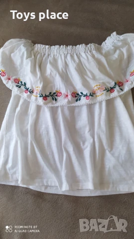 S/M Лятна блуза с бродерия , топ с бродерия , снимка 1