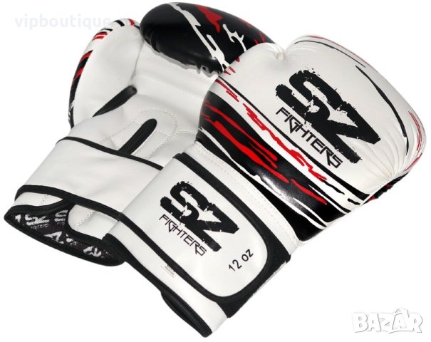 Боксови Ръкавици Ест. Кожа MADNESS White Black Red