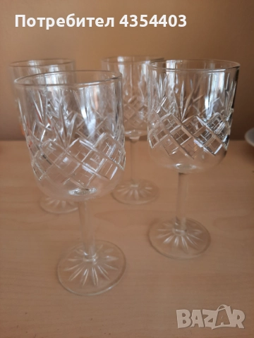 Кристални чаши за аперитив - 4 бр., снимка 4 - Чаши - 52337645
