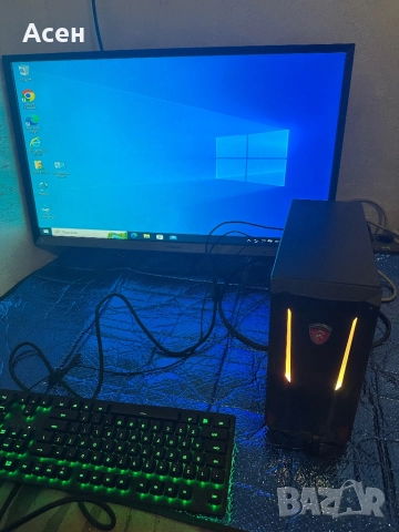 продавам геймърски компютър MSI GAMING NightBlade 256GB+4TB W10 GTX Процесор Intel Core i7-7700 