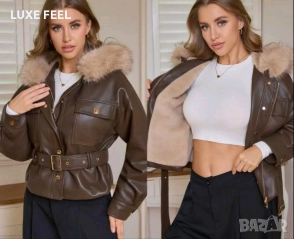 Дамски Къси  Кожени Якета ⚜️, снимка 2 - Якета - 52656873