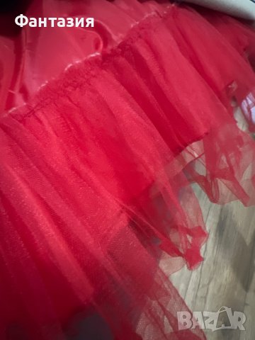 Червена детска кожена пола Contrast, снимка 4 - Детски рокли и поли - 42394835