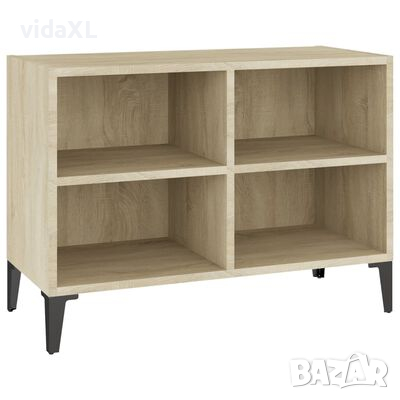 vidaXL ТВ шкаф с метални крака, сонома дъб, 69,5x30x50 см（SKU:805935, снимка 1