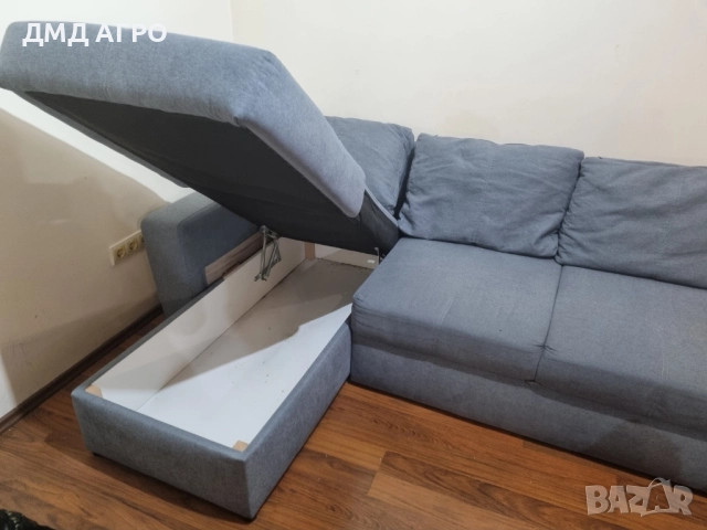 Диван с лежанка, снимка 3 - Дивани и мека мебел - 52725640
