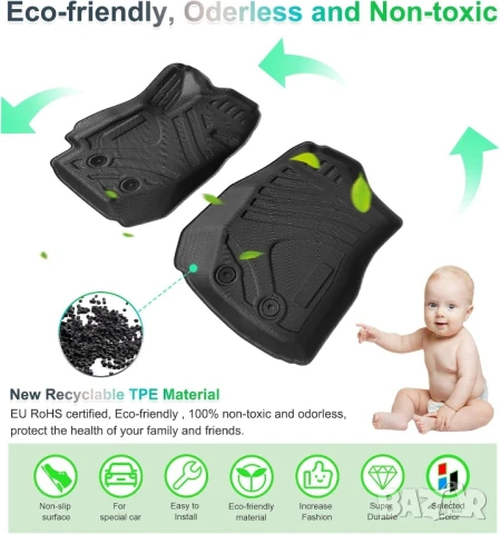 Suzuki Jimny JB64, JB74 3D всесезонни TPE стелки с висок ръб , снимка 5 - Аксесоари и консумативи - 50583844