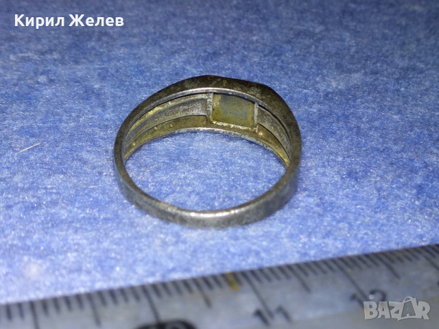 СТАРИНЕН СКЪПОЦЕНЕН СРЕБЪРЕН ПРЪСТЕН ВИСОКА ПРОБА СРЕБРО РЪЧНА РАБОТА с ШЛИФОВАН РЯДЪК ЯСПИС 43859, снимка 16 - Антикварни и старинни предмети - 44661386