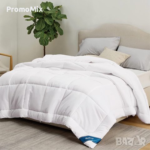 Двойна олекотена завивка Bedsure Queen 220х220см 300g/m² 4 сезонна олекотено одеяло, снимка 1 - Олекотени завивки и одеяла - 40248299