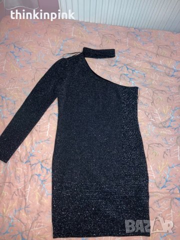 Блестяща рокля с едно рамо, снимка 1