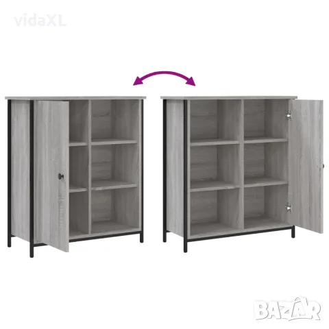 vidaXL Сайдборд, сив сонома, 70x30x80 см, инженерно дърво, снимка 9 - Бюфети - 56148071