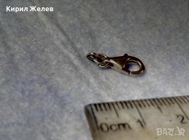 СТАРА СРЕБЪРНА КАРАБИНКА ЗАКОПЧАЛКА За КОЛИЕ ЛАНЕЦ ВЕРИЖКА ГРИВНА СРЕБРО 925 ПРОБА 50456, снимка 6 - Други - 50510822