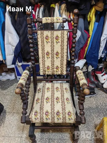 Люлеещ се стол , снимка 2 - Столове - 48456679