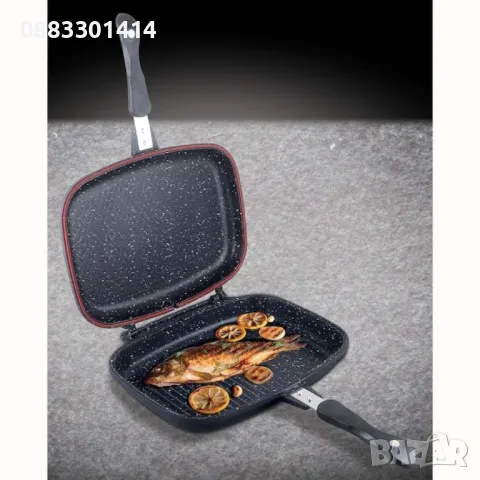 Двоен Грил Тиган , снимка 2 - Съдове за готвене - 47338585