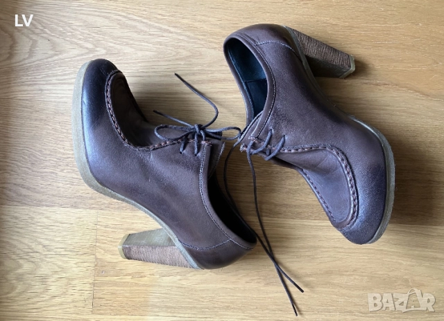 Обувки с ток от естествена кожа с опушен ефект. GiAnni #39., снимка 2 - Дамски обувки на ток - 51871500