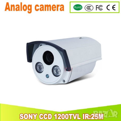 Метална SONY CCD 2x ARRAY H.LED 1200TVL HD Ударо/Водoустойчива Камера 25М Инфрачервено Нощно Виждане, снимка 1 - Аналогови камери - 41501946