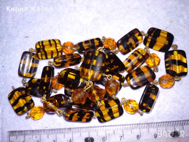 СТАРИННО РЕТРО КОЛИЕ от КРАСИВО ВЕНЕЦИАНСКО СТЪКЛО МУРАНО и БРОНЗ Рядка МАЙСТОРСКА ИЗРАБОТКА 181818, снимка 9 - Антикварни и старинни предмети - 41865601