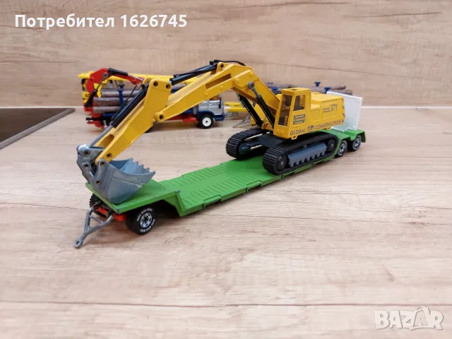Багер с ремарке Siku 1:55