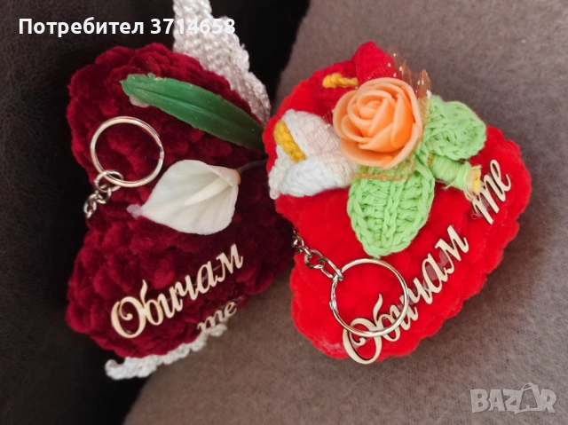 Плетени сърца за Свети Валентин или осми март , снимка 8 - Декорация за дома - 53275179