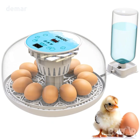 Инкубатор за яйца M12, автоматично обръщане и контрол на влажността