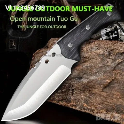 Висококачествен ловен нож 145х270, кожен калъф, снимка 6 - Ножове - 50112762