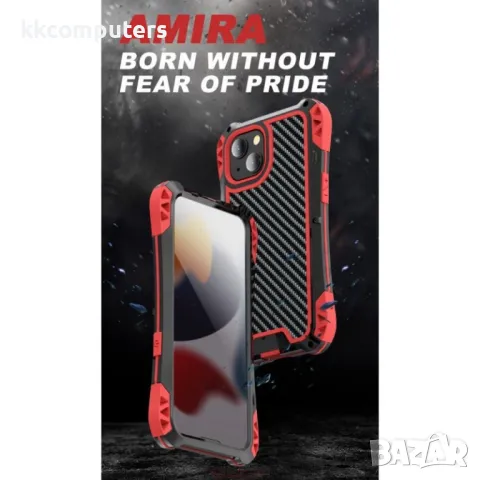 iPhone 13 mini 5.4 inch R-JUST AMIRA Удароустойчив Калъф и Протектор, снимка 2 - Калъфи, кейсове - 49934022