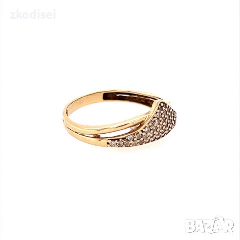 Златен дамски пръстен 2,15гр. размер:57 14кр. проба:585 модел:17265-1, снимка 3 - Пръстени - 41024013