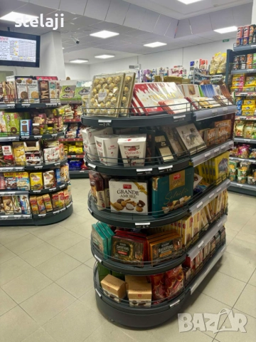 Заоблени рафтове за островен стелаж - гондола., снимка 9 - Стелажи и щандове - 49447938