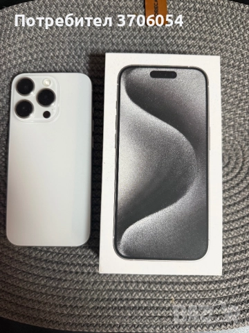 iPhone 15 pro white titanium 256 gb, снимка 3 - Други - 52968913