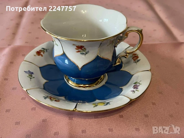 Двоен сет порцелан Meissen B-Form 250 ml, снимка 2 - Антикварни и старинни предмети - 51385874