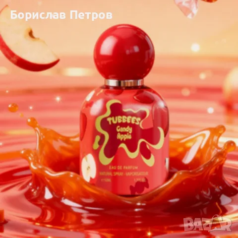 Детски парфюм Tubbees Candy Apple – Плодов гурме аромат със захарен памук, ябълка и ванилия - 50мл, снимка 4 - Други - 55973448