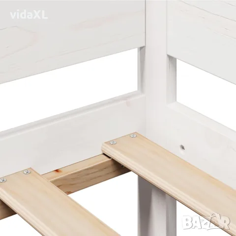 vidaXL Дневно легло с чекмеджета без матрак бял 90x190 см дърво масив, снимка 10 - Спални и легла - 56146958