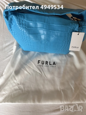 Furla синя чанта (чисто нова)